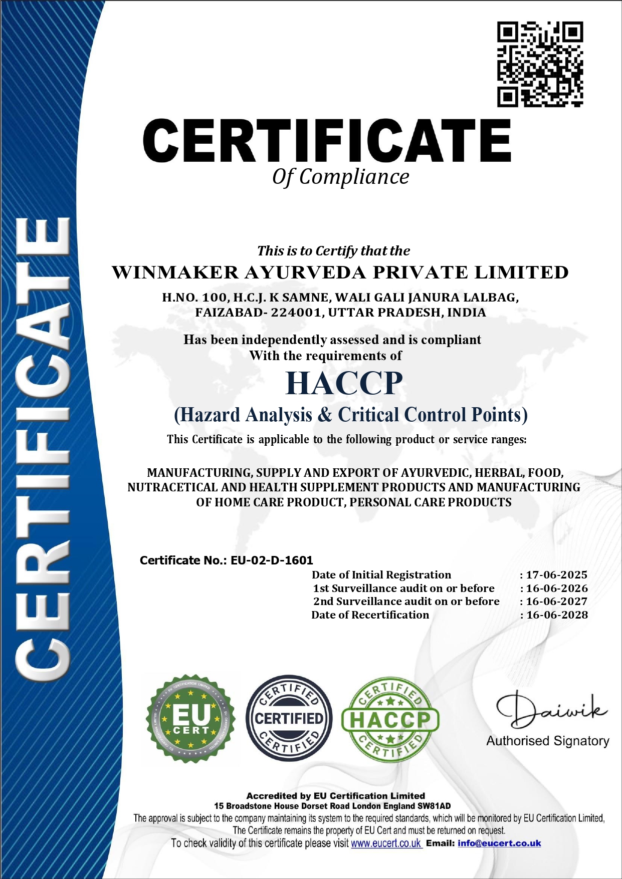 Certificate 1